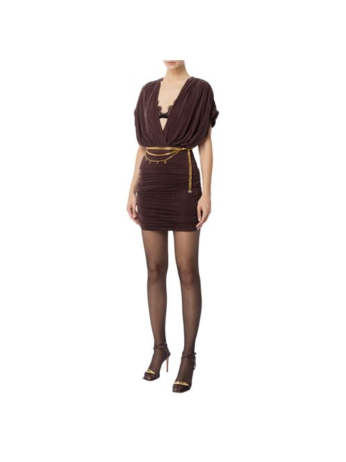 Cupro jersey dress with bralette ELISABETTA FRANCHI | AB76551E2.644